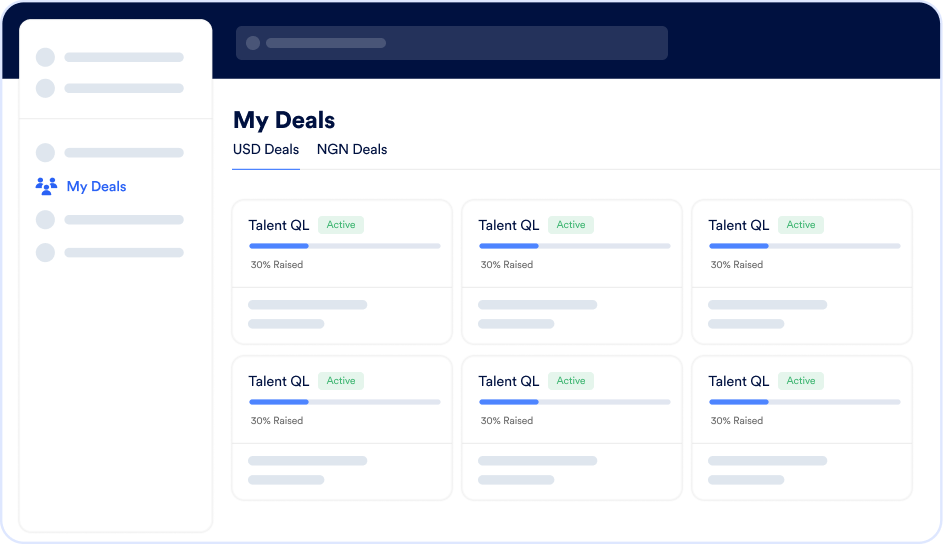 Deal Portal dashboard